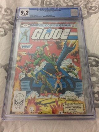 G.  I.  Joe,  A Real American Hero 1 (jun 1982,  Marvel) Cgc 9.  2 White Pages