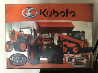 Kubota Collectibles Aluminum Tractor Sign Won 