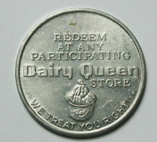 Vintage Dairy Queen Aluminum Token - Dq Sundae Or 40 Cents Off Coupon Coin
