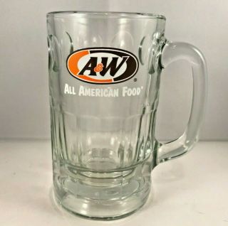 A&w Root Beer Glass Mug Heavy Thumbprint