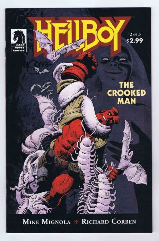 Hellboy The Crooked Man 2 Signed W/coa Mike Mignola Vf/nm 2012 Dark Horse