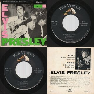 (vg,  /nm Self - Titled) Elvis Presley Rca Victor Epa - 747 Origianl 1956 Rockabilly