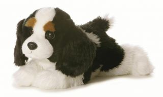 Aurora Flopsie Stuffed Plush Toy Cavalier King Charles Spaniel Puppy Dog 12 "