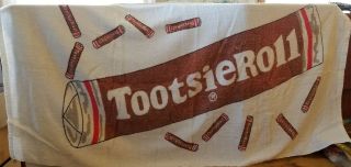 Vintage Retro Tootsie Roll Candy Advertisement Beach Towel 50 " X 26 "
