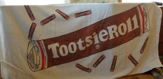 Vintage Retro Tootsie Roll Candy Advertisement Beach Towel 50 
