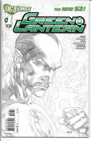 Green Lantern 1 1:200 Sketch Variant 52 Dc Comics Geoff Johns Doug Mahnke