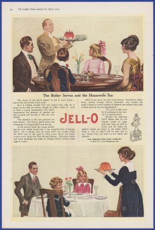 Vintage 1919 Jell - O Food Kitchen Fairies Ephemera Norman Price Art Print Ad