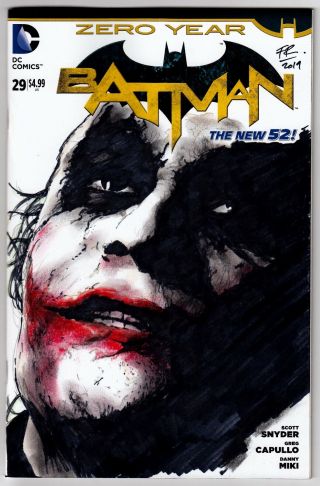 Joker Sketch Cover - Batman Blank 29 Nm,  Dc - Frank Robinson Art