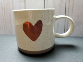 Starbucks 2017 Speckled Mug W/rose Gold Heart Coffee/tea 12 Oz.  Mug