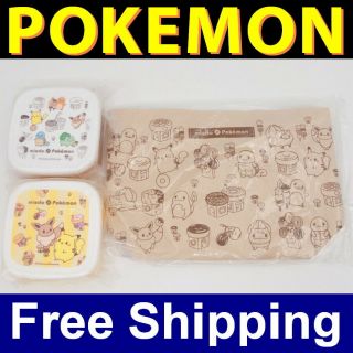 [new] Misterdonut Pokemon Pikachu Mini - Bag And 2 Mini Lunch Boxes Eevee 337