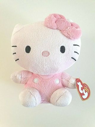 And - Sanrio Hello Kitty Plush 6 " Pink Outfit - Ty Beanie Baby
