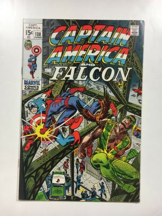 Captain America 138 Vf Spiderman Marvel Comic 1971