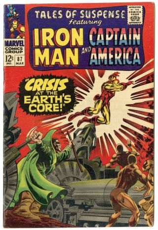 Tales Of Suspense 87 Vf/nm 9.  0 Ow/white Pages Iron Man Cap Marvel 1967