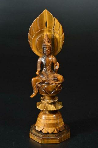 T8542: Chinese Stone Tiger Eye Stone Buddhist Statue Sculpture Buddhist Art