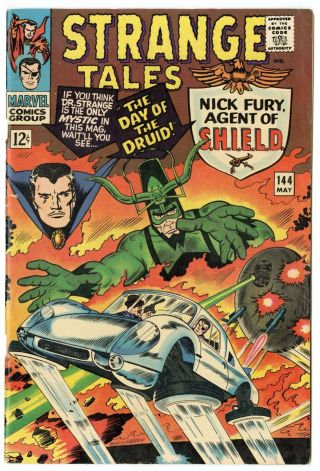 Strange Tales 144 Vf/nm 9.  0 Ow/white Pages Nick Fury Dr.  Strange Marvel 1966