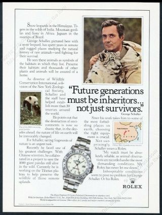 1986 Rolex Explorer Ii Watch Snow Leopard Photo Vintage Print Ad