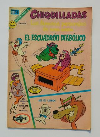 Vintage Rare H - B Wacky Races Dick Dastardly 333 Mexican Comic Novaro 70 