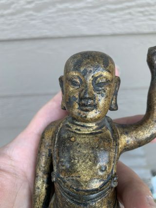 Chinese antique Bronze Buddha Qing Dynasty China Asian 5