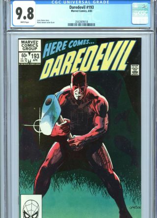 Daredevil 193 Cgc 9.  8 White Pages Marvel Comics 1983