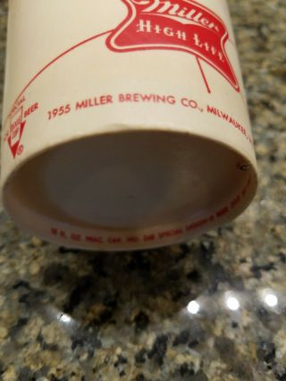 Vintage miller high life Wax Cups 9 collector item rare beer 3