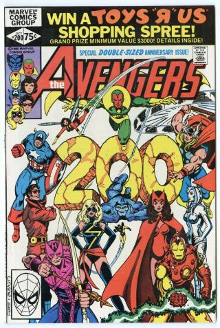 Avengers 200 Nm - 9.  2 White Pages Anniversary Marvel A 1980