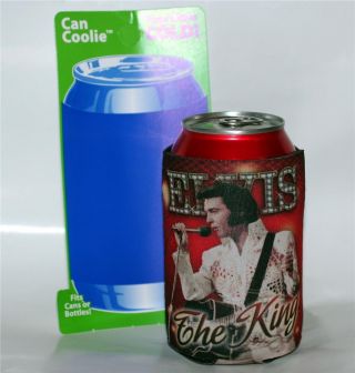 Elvis Presley The King Rock And Roll Beer Soda Can Koozie Holder Cooler