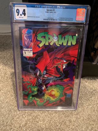 Spawn 1 Cgc 9.  4 Nm 1st Spawn Appearance White Pages Case