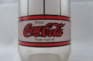 Vintage Coca - Cola Coke Frosted Window Stained 16oz Glass Tumbler 5