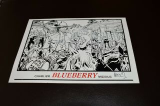 Moebius Jean Giraud Signed Art Print Of Blueberry By Gir Hand Signed In Person