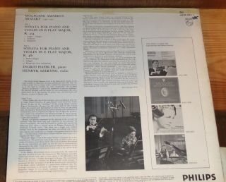 Mozart Sonatas for Piano & Violin Haebler Szeryng Philips SAL6500 - 055 3