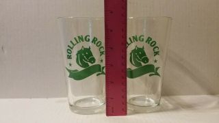 (2) - ROLLING ROCK 16 oz BEER GLASSES - 2002 - BARWARE 4