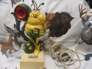 Vintage Johnson Wax Raid Bug Roach Robot Phone Telephone