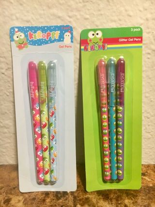 Sanrio Hello Kitty Keroppi Emoticon Gel Pens In Casing - Two 3pcks