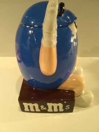 M&M Collectible Blue Ceramic Candy Cookie Jar Kitchen Candy Decoration 2