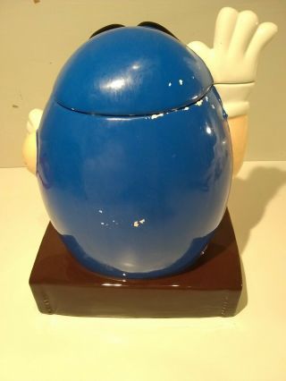 M&M Collectible Blue Ceramic Candy Cookie Jar Kitchen Candy Decoration 3