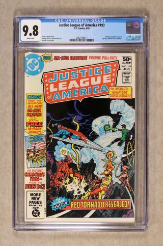 Justice League Of America (1st Series) 193 1981 Cgc 9.  8 0962749017