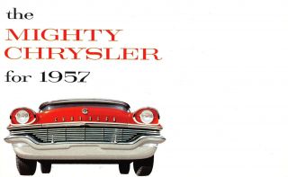 1957 Chrysler Yorker Windsor Saratoga Town & Country Fl Sales Brochure