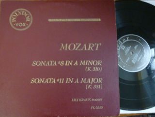 Lili Kraus / Mozart Sonatas Nos 8 & 11 / Polydor