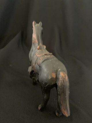 Vintage Pot Metal Copper Color Carnival Prize Horse,  Small 4