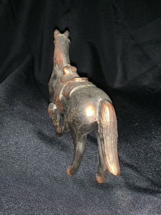 Vintage Pot Metal Copper Color Carnival Prize Horse,  Small 5