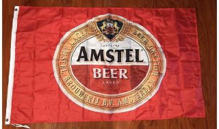 Amstel Beer Flag Banner 3x 5 Bar Mancave Bar Decor