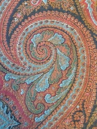 Antique 19th c Lovely Victorian Kashmir Paisley Shawl Hand Woven 124 