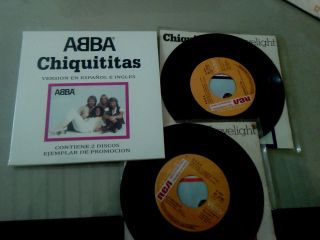 Abba - Chiquititas - Double Gatefold Cover Promo Singles Records 7 " Ps Mexico Rca