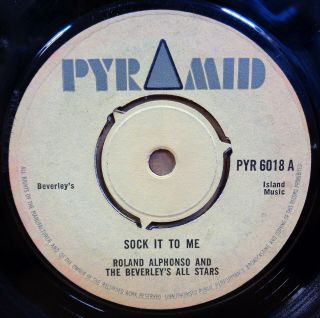 Roland Alphonso Sock It To Me Rudie Gets Og Uk Pyramid Records 7 " Pyr 6018 Clip