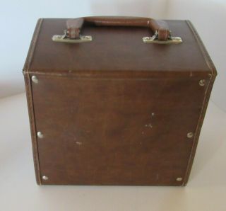 VINTAGE 45 RPM RECORD CARRY CASE BROWN VINYL,  50 RECORDS (60 ' s 70 ' s 80 ' s Music) 4