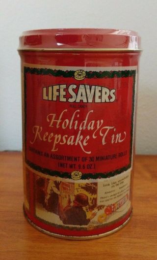 Vtg 80s 1988 Limited Edition Life Savers Holiday Keepsake Tin Nos