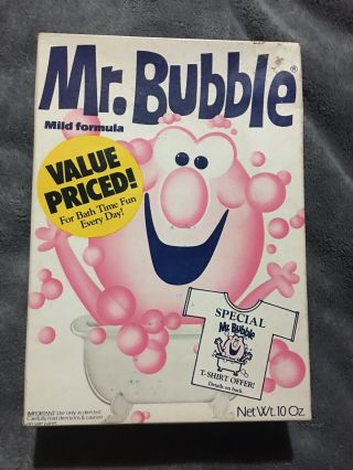 Vintage Mr.  Bubbles Bubble Bath 10 Oz Box 1970s Collectible