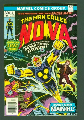 Nova 1 Vf,  Marvel Comics 1976 1st Appearance Of Richard Ryder Nova