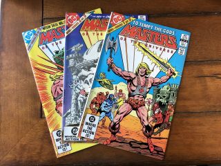 He - Man Masters Of The Universe 1 2 3 1982 Mini Series Dc Comics Complete Set