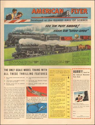1945 - Vintage Ad For American Flyer Trains`art,  Photo Toy Model (022215)